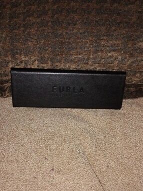 Furla Black Eyewear Case with Debossed Logo